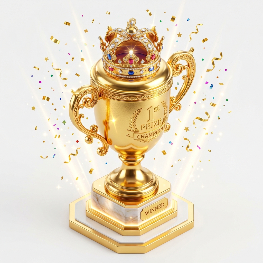 1st Prize – Winner Certificate Gold 3D Trophy