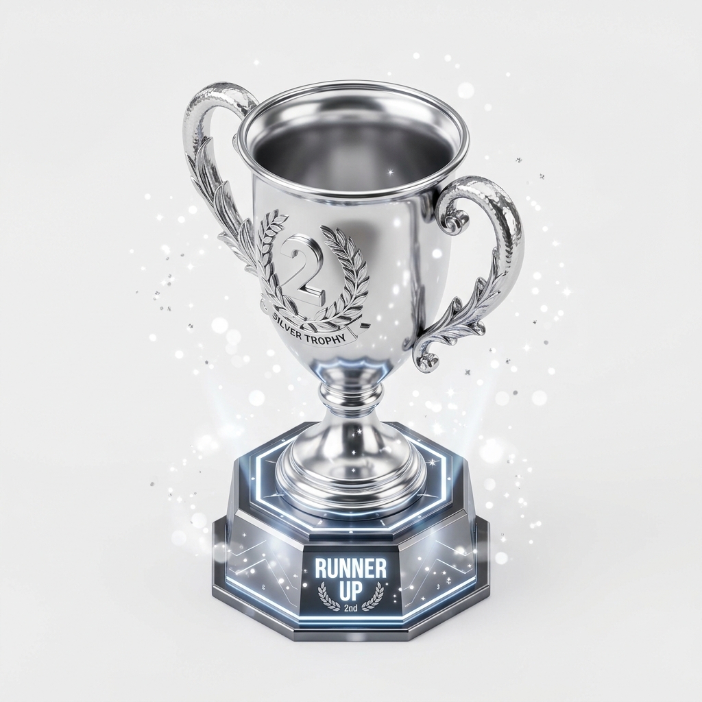 2nd Prize – Winner Certificate Silver 3D Trophy