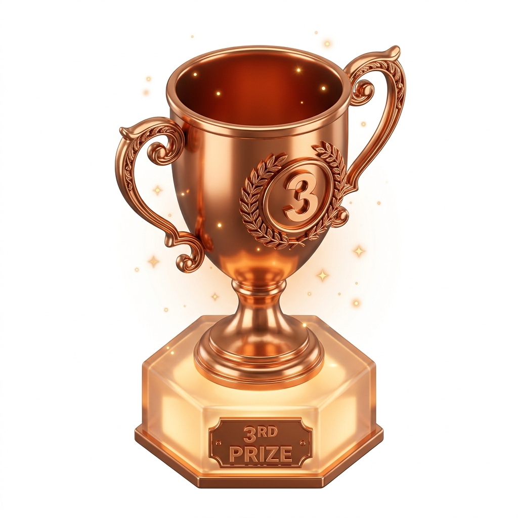 3rd Prize – Winner Certificate Bronze 3D Trophy